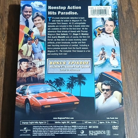 MAGNUM P.I Complete Third Season Box Set on DVD Tom Selleck - Picture 2 of 2
